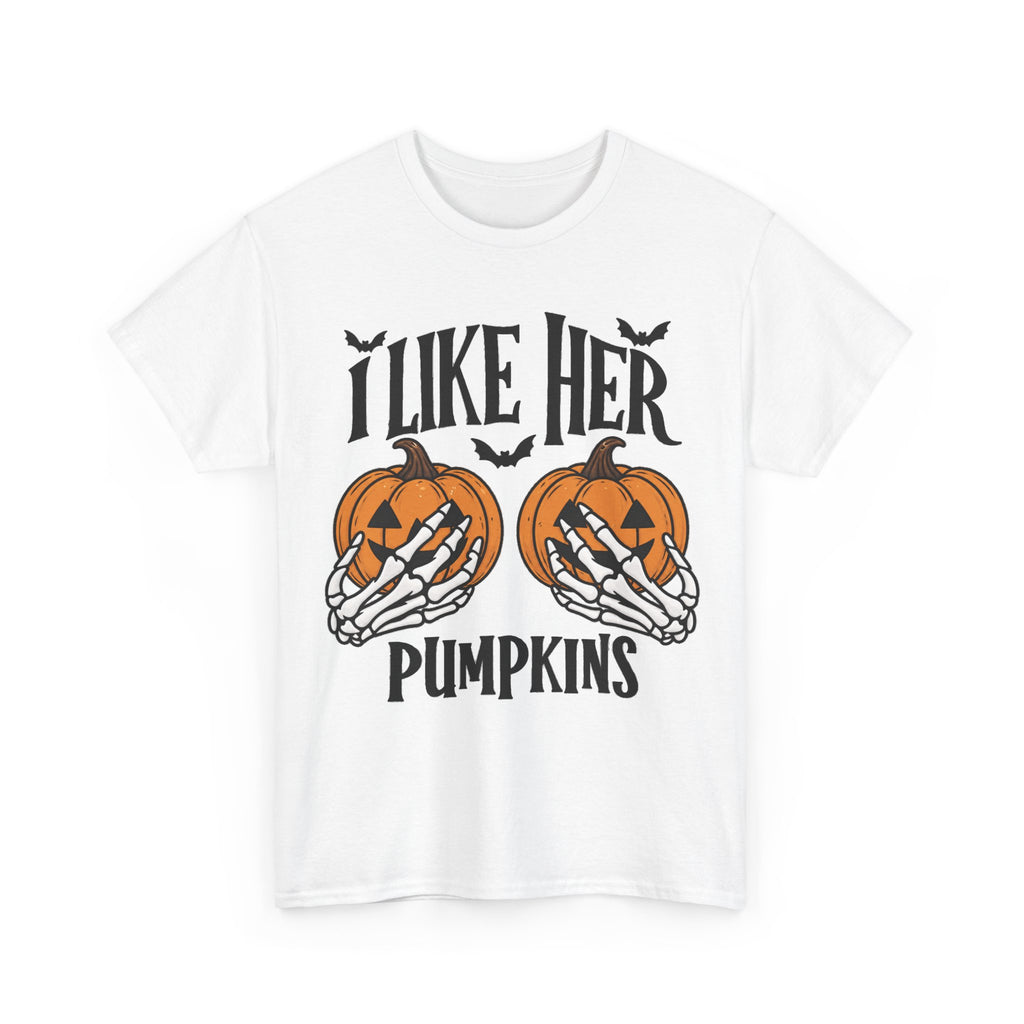 I Like Her Pumpkins | Halloween Couples Tee