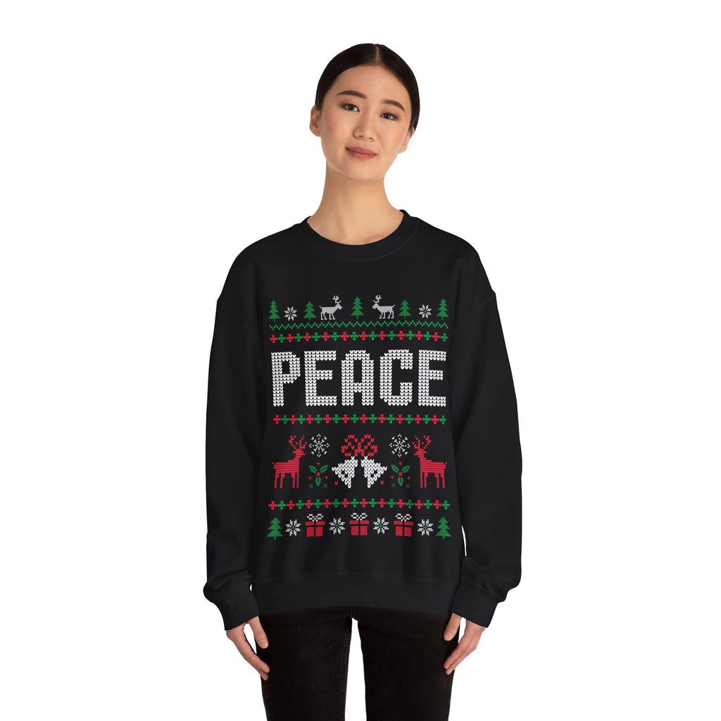 PEACE Reindeer Christmas Sweater