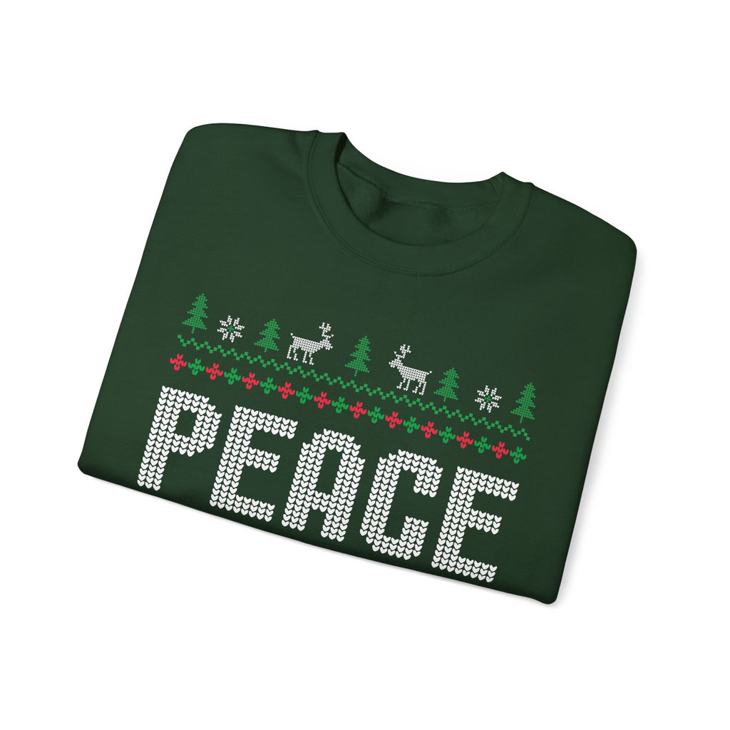 PEACE Reindeer Christmas Sweater