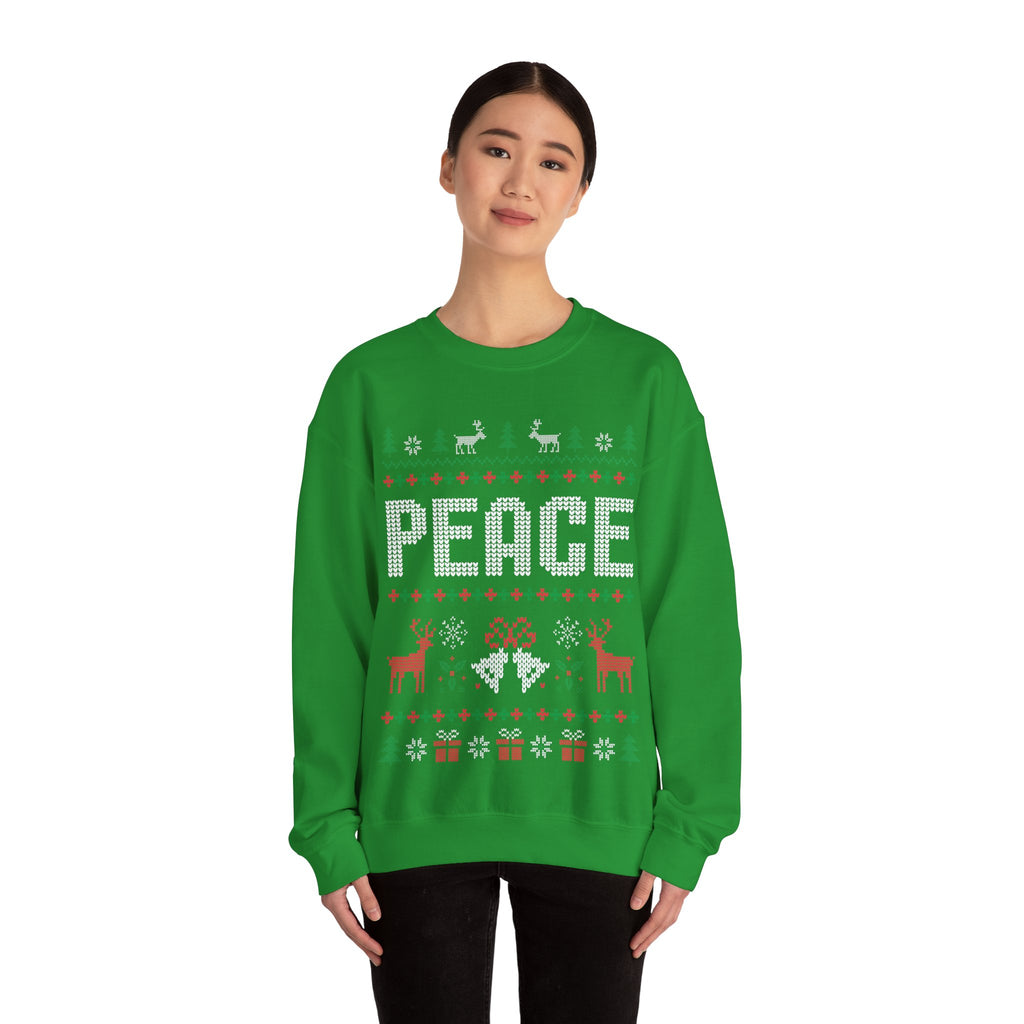 PEACE Reindeer Christmas Sweater