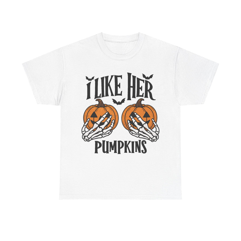 I Like Her Pumpkins | Halloween Couples Tee