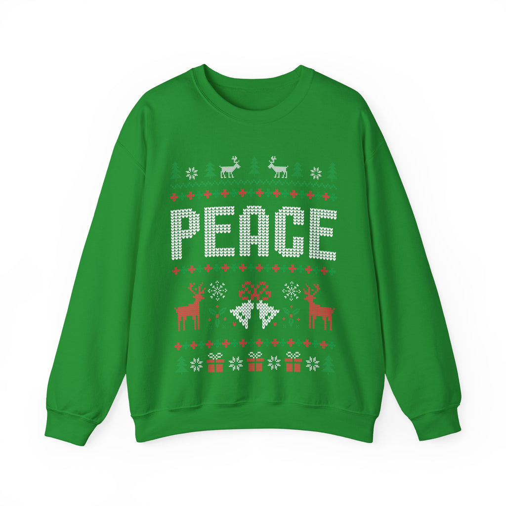 PEACE Reindeer Christmas Sweater