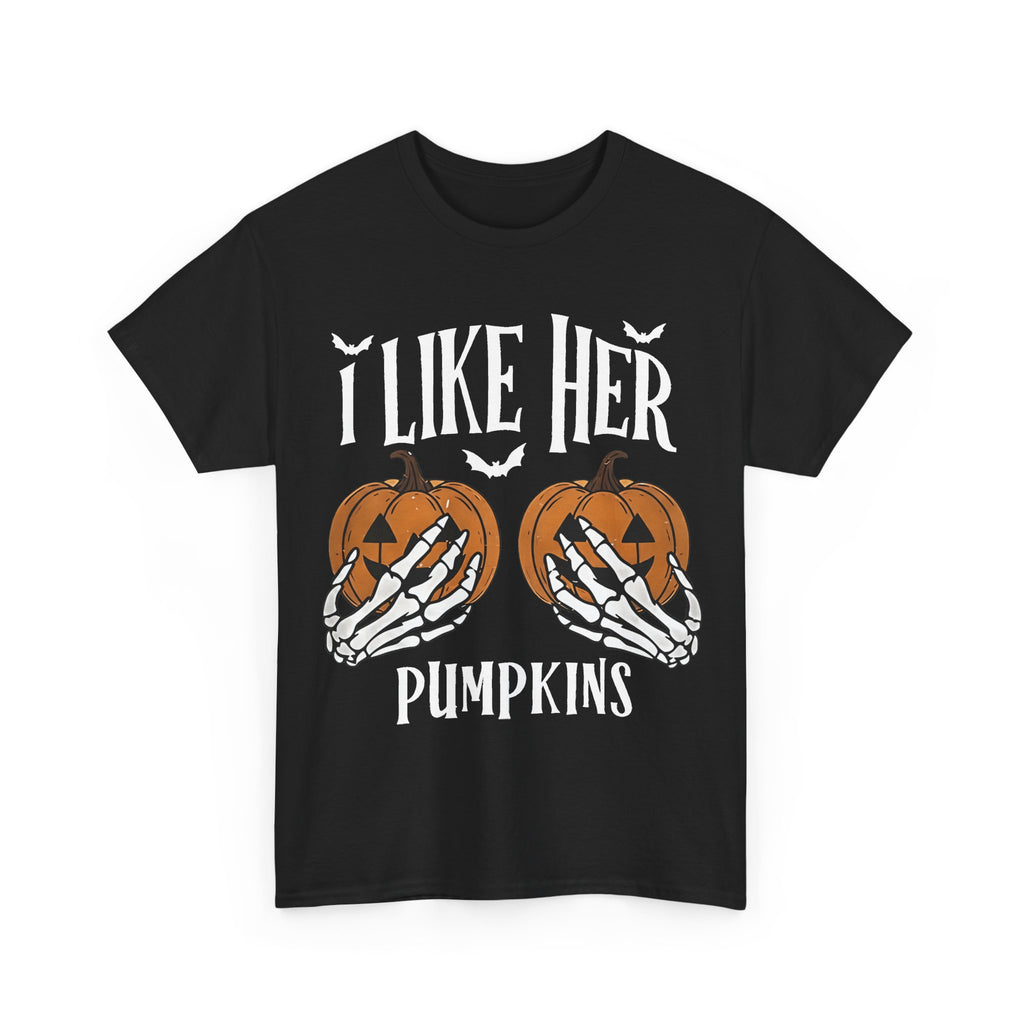 I Like Her Pumpkins | Halloween Couples Tee
