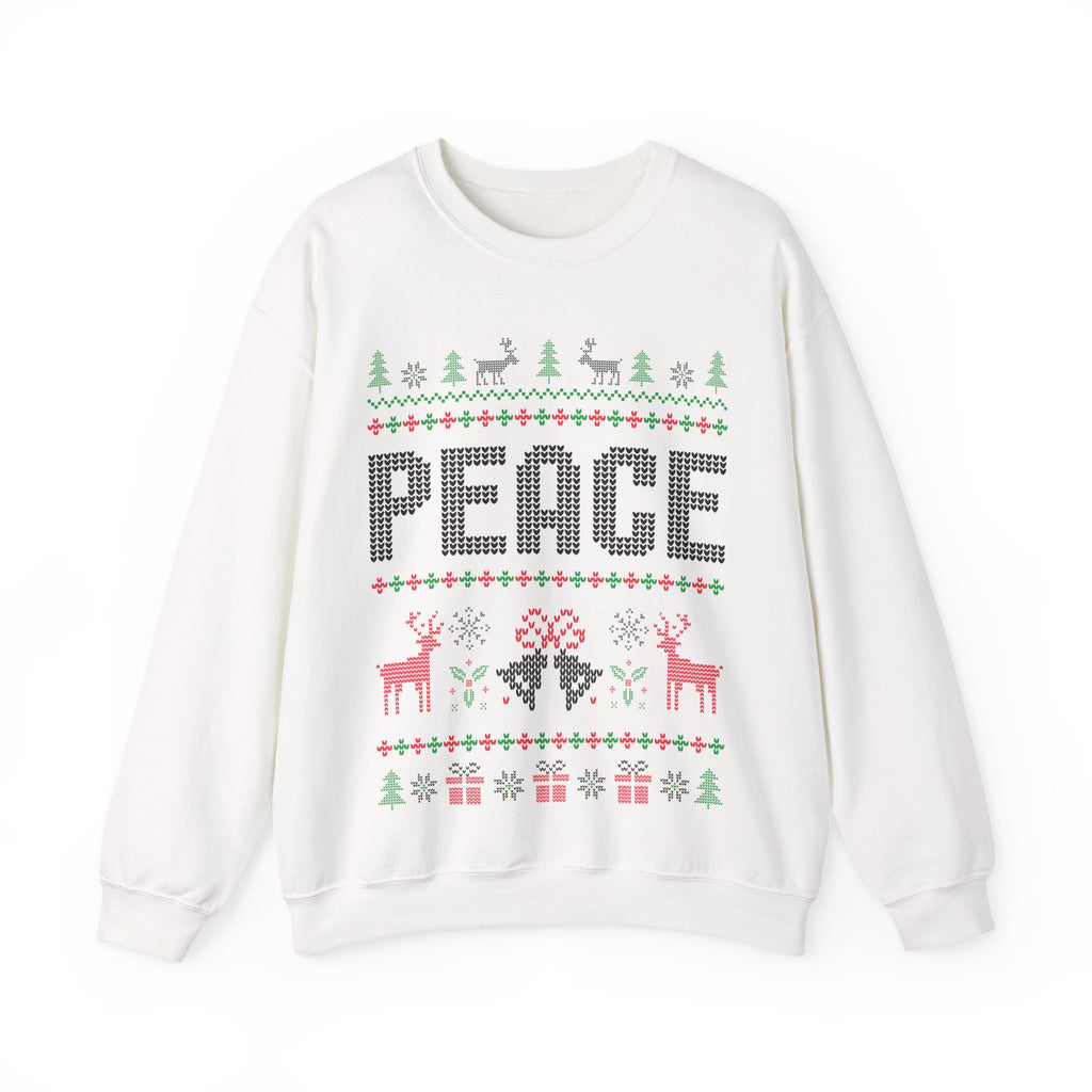 PEACE Reindeer Christmas Sweater