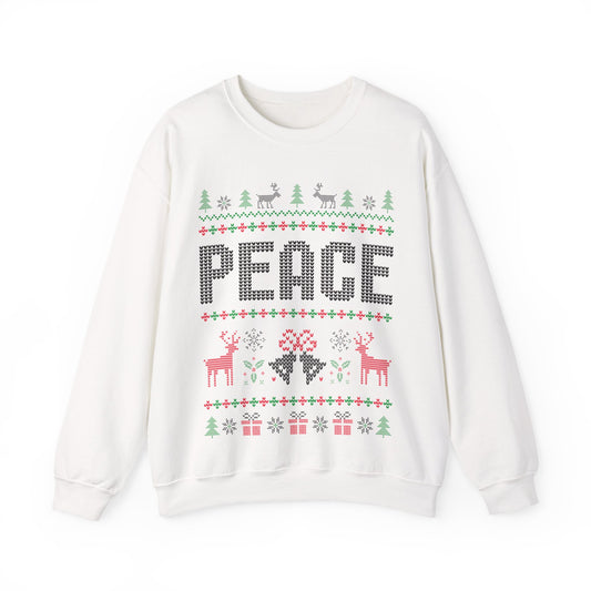 PEACE Reindeer Christmas Sweater