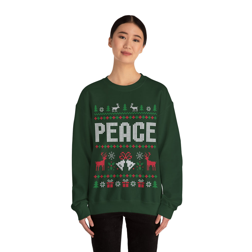 PEACE Reindeer Christmas Sweater