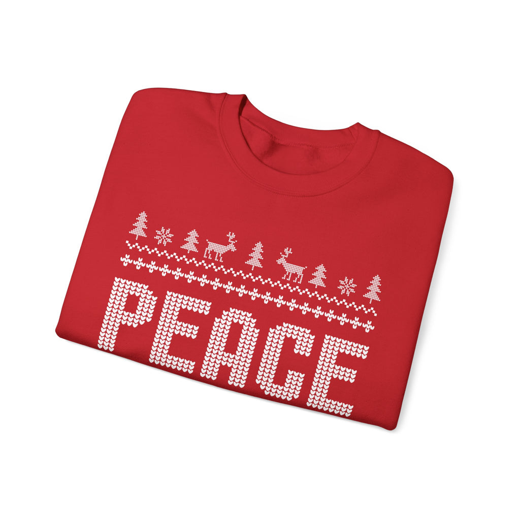 PEACE Reindeer Christmas Sweater