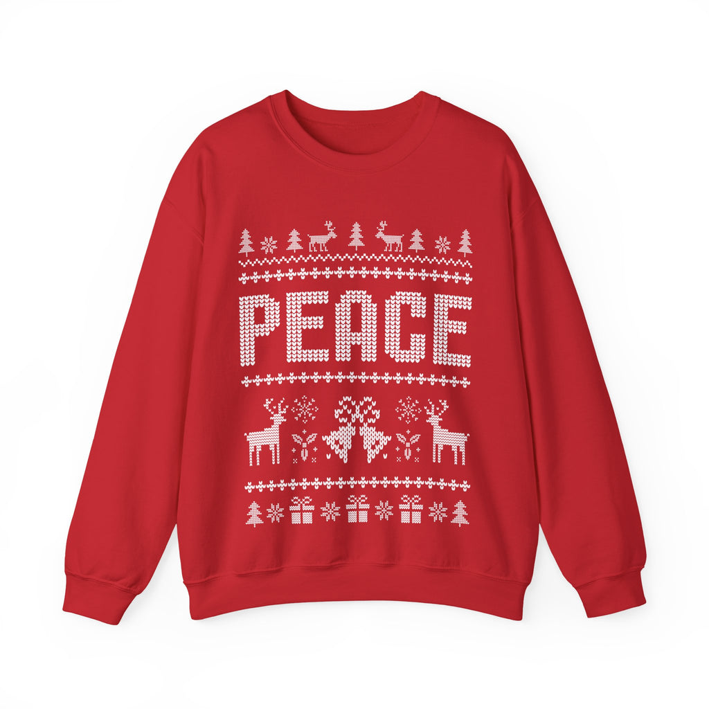 PEACE Reindeer Christmas Sweater