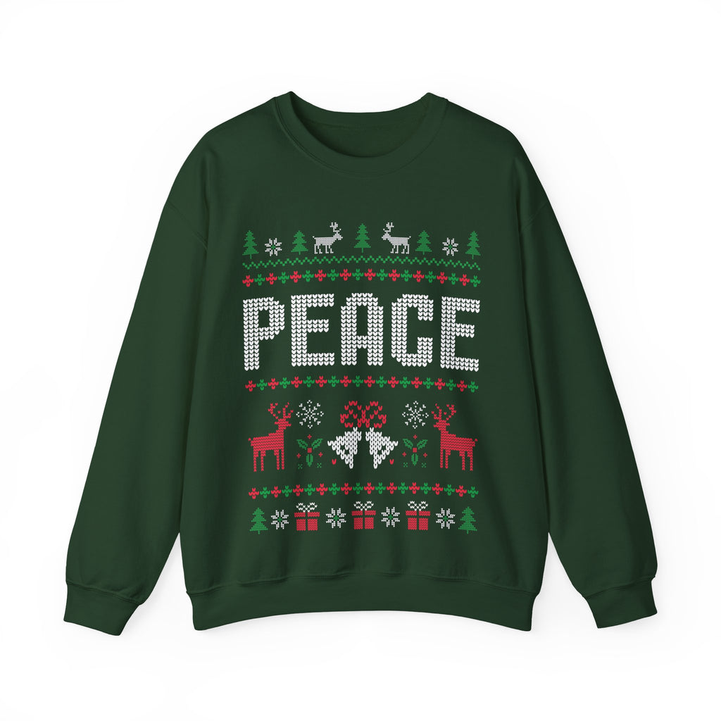 PEACE Reindeer Christmas Sweater
