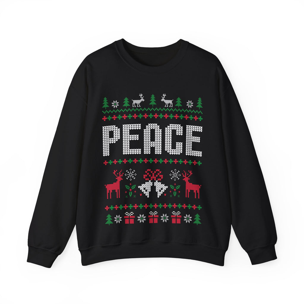 PEACE Reindeer Christmas Sweater